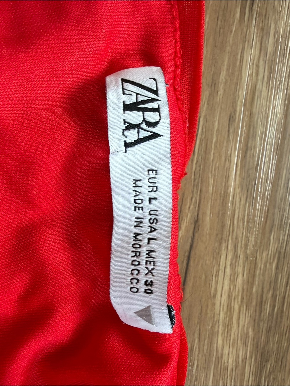 Zara Red Ruched Mini Dress with Ruffle Straps - Picture 5 of 6